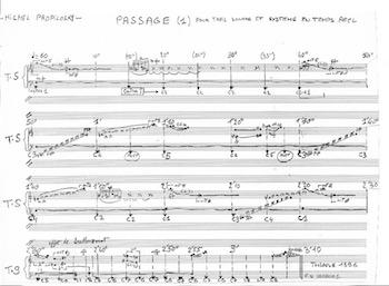partition de Passages - michel propilosky